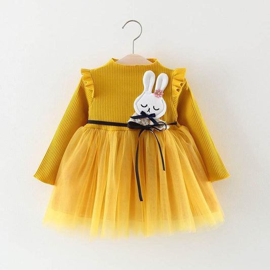Autumn Girl Princess Dress Baby Girl Skirt Gauze Girl Children 0-1-2-3 Years Old Baby Girl Dress - Mubimart