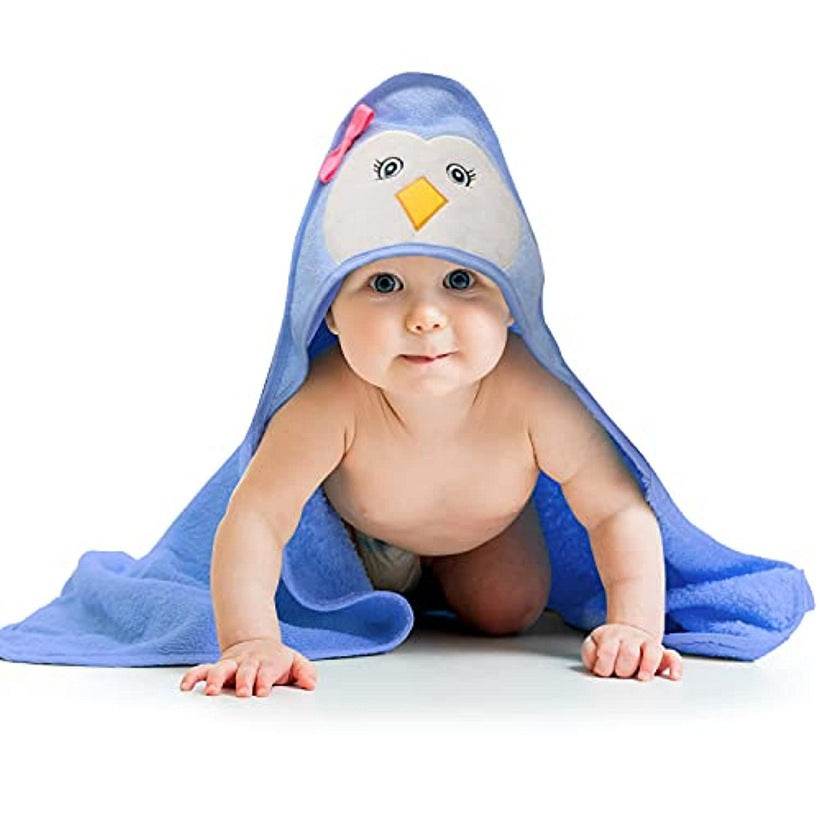 Baby Bath Towel Bear Ear Towel Plush Blanket Hooded Bathrobe - Mubimart