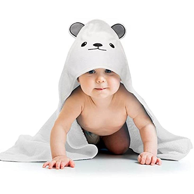 Baby Bath Towel Bear Ear Towel Plush Blanket Hooded Bathrobe - Mubimart