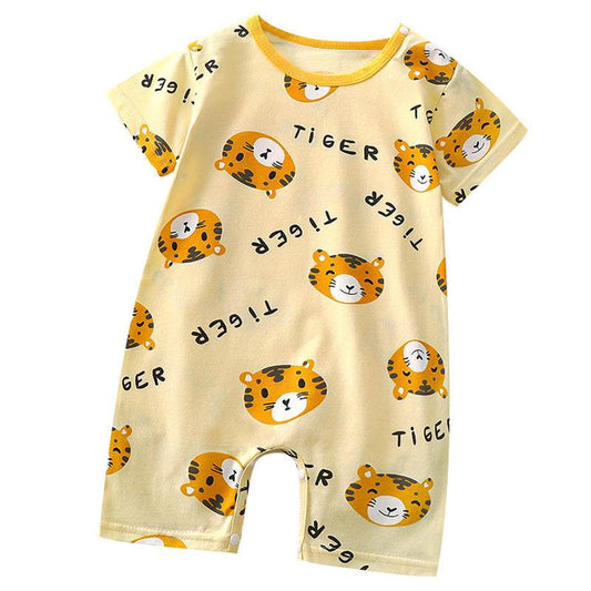 Baby Boy Thin Women's Short-sleeved Jumpsuit Romper - Mubimart