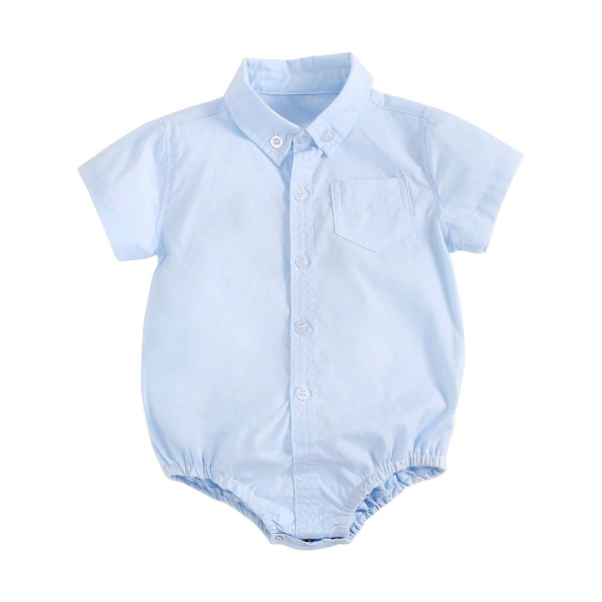 Baby Clothes Boys Baby Shirt Newborn Cotton Short Sleeves - Mubimart