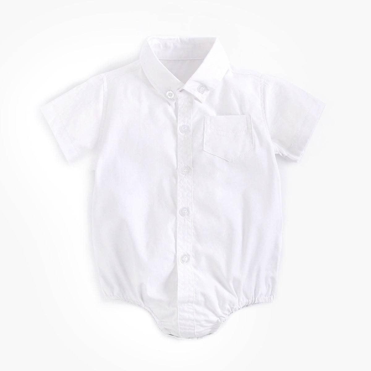 Baby Clothes Boys Baby Shirt Newborn Cotton Short Sleeves - Mubimart