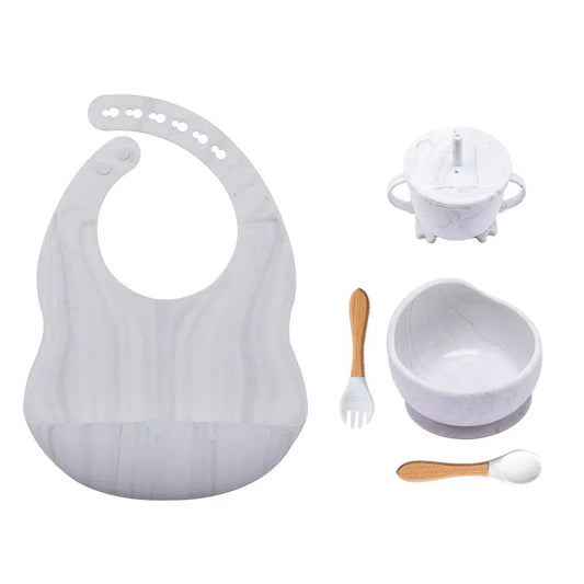 Baby-Dinner-Plate-Children-s-Bowl-Spoon-Bib-Set-Suction-Cup-Mubimart-2206 - Mubimart