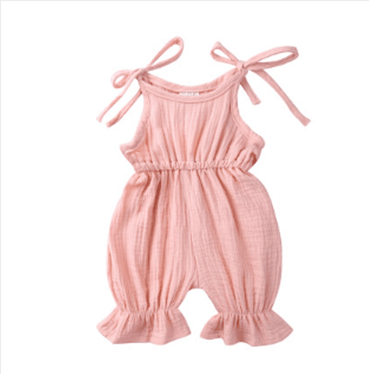 Baby Girl Clothes Romper Jumpsuit Halter Summer Outfit - Mubimart