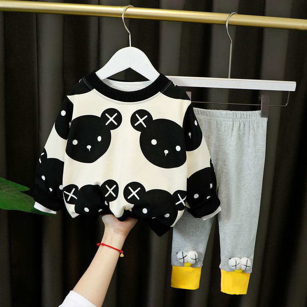Baby Girl Korean Children Two-piece Suit - Mubimart