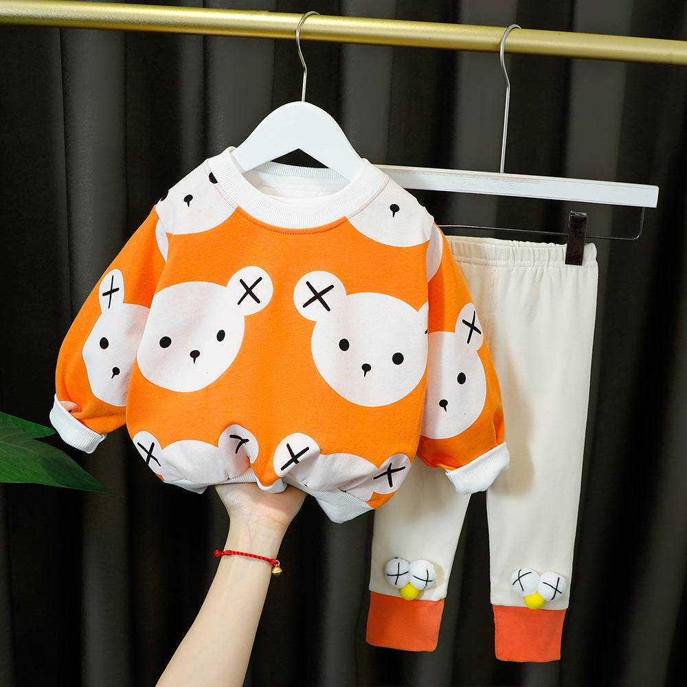 Baby Girl Korean Children Two-piece Suit - Mubimart