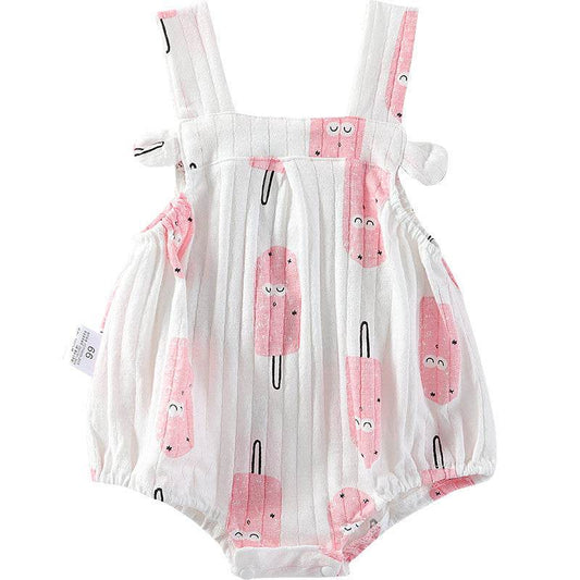 Baby Girl One-piece Dress Newborn Baby Triangle Romper - Mubimart