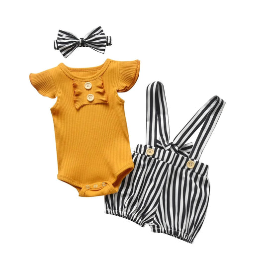 Baby-Girl-Pit-Strip-Tights-Backless-Shorts-Set-Mubimart-2708 - Mubimart