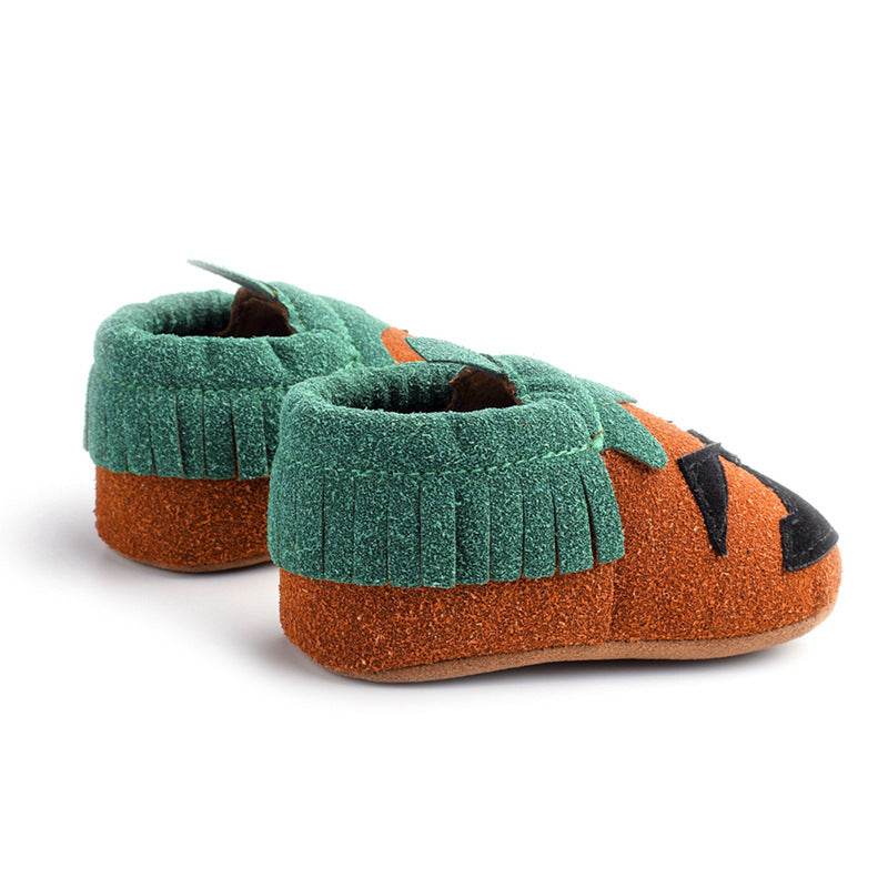 Baby Girls Boys Halloween Pumpkin Cosplay Slip-on Shoes Soft First Walking Children Canvas Shoes Kids Girls Walking Shoes - Mubimart