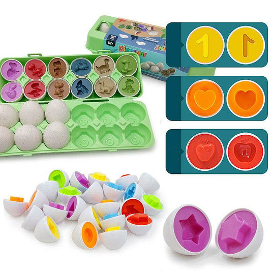 Baby Learning Educational Toy Smart Egg Toy Games Shape Matching Sorters Toys Montessori Eggs Toys For Kids Children - Mubimart