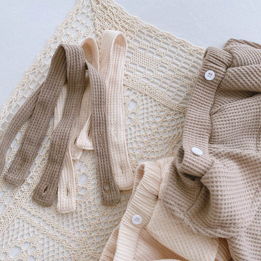 Baby Romper 0-2 Years Old Baby Clothes Baby Girl Foreign Style Pleated Lotus Leaf Sling Climber - Mubimart