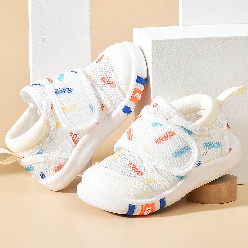 Baby Sandals Men's Summer Toddler 0 1-2 Years Old Baby Non-slip Soft Bottom Infant Mesh Surface Shoe - Mubimart