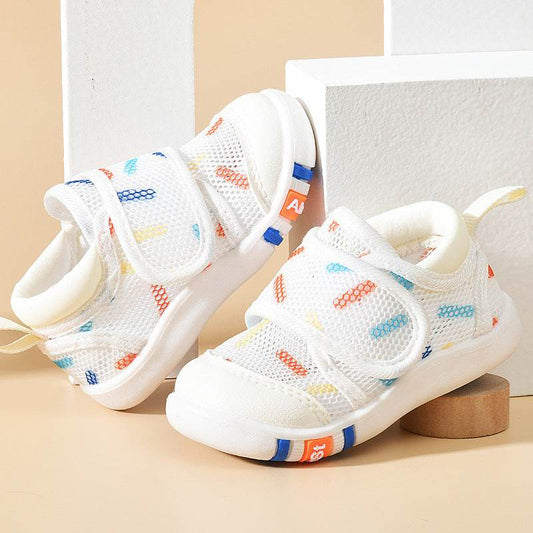 Baby Sandals Men's Summer Toddler 0 1-2 Years Old Baby Non-slip Soft Bottom Infant Mesh Surface Shoe - Mubimart
