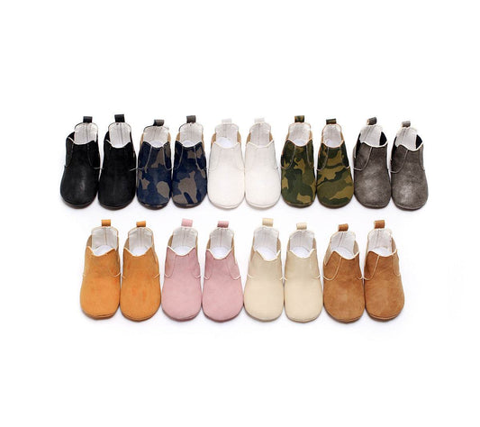 Baby Shoes Baby Xie Shoes Toddler Shoes Elastic PU Soft Shoes Children's Shoes - Mubimart