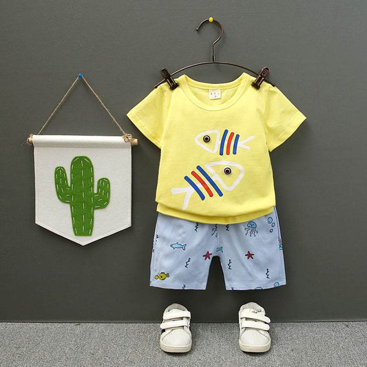 Baby cartoon two-piece set - Mubimart
