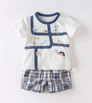 Baby short sleeve t-shirt set - Mubimart