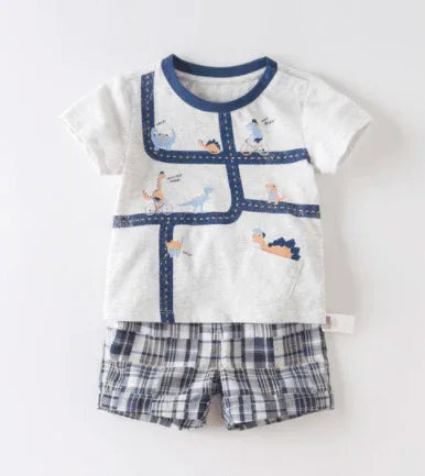 Baby-short-sleeve-t-shirt-set-Mubimart-3343 - Mubimart