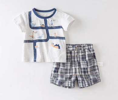 Baby short sleeve t-shirt set - Mubimart