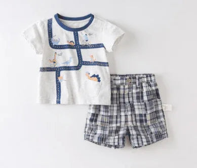 Baby-short-sleeve-t-shirt-set-Mubimart-3781 - Mubimart