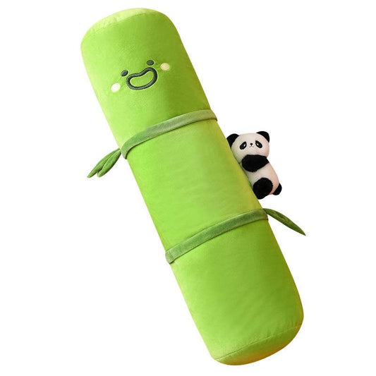 Bamboo Pipe Panda Home Long Cylinder Pillow Bedside Cushion Girls' Side Sleeping Leg Lock Pillow - Mubimart