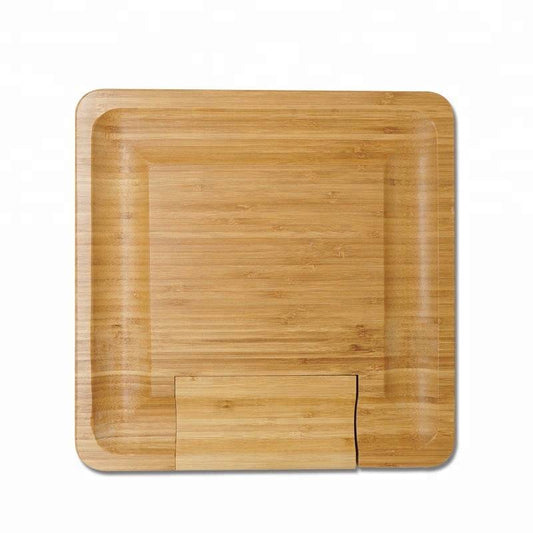 Bamboo cheese board set cheese cutting board - Mubimart