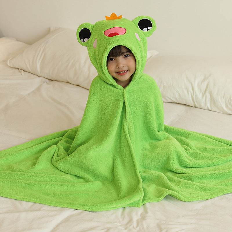 Bath Towel For Children Double-layer Cloak Hooded Bathrobe - Mubimart