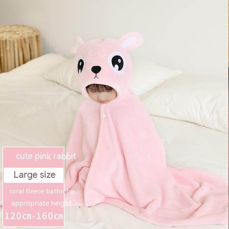 Bath Towel For Children Double-layer Cloak Hooded Bathrobe - Mubimart