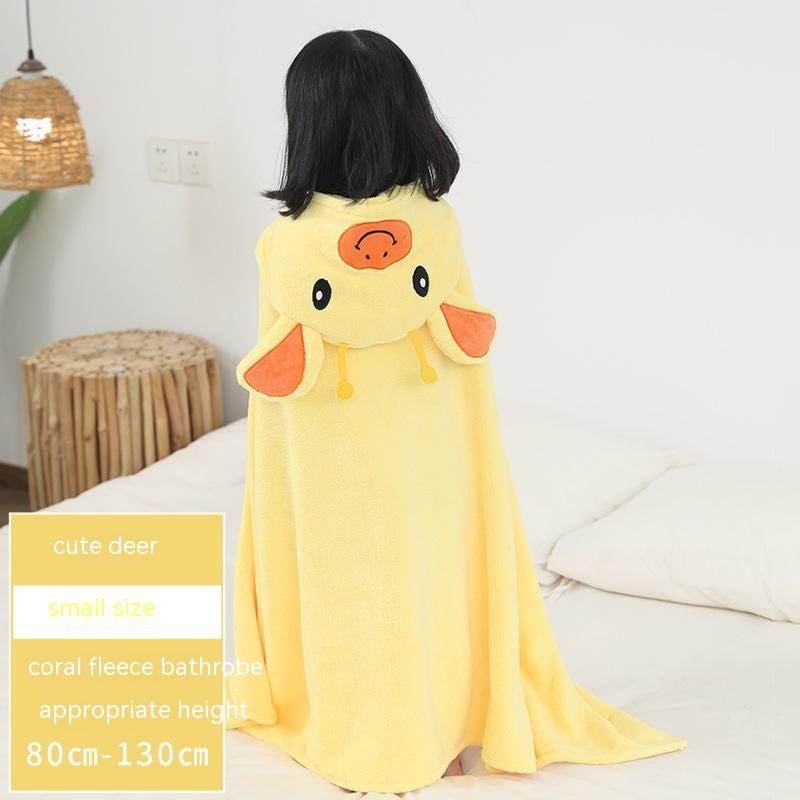 Bath Towel For Children Double-layer Cloak Hooded Bathrobe - Mubimart