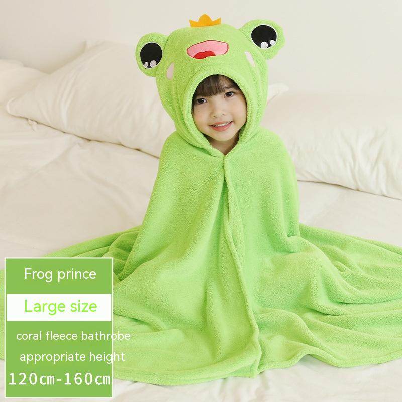 Bath Towel For Children Double-layer Cloak Hooded Bathrobe - Mubimart