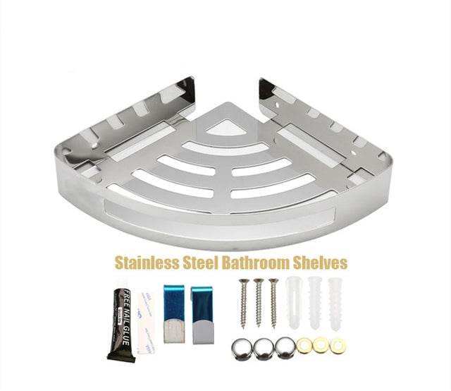 Bathroom Accessories Corner Shelf Toilet Shelf - Mubimart