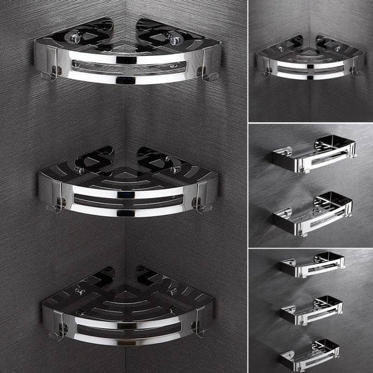 Bathroom Accessories Corner Shelf Toilet Shelf - Mubimart