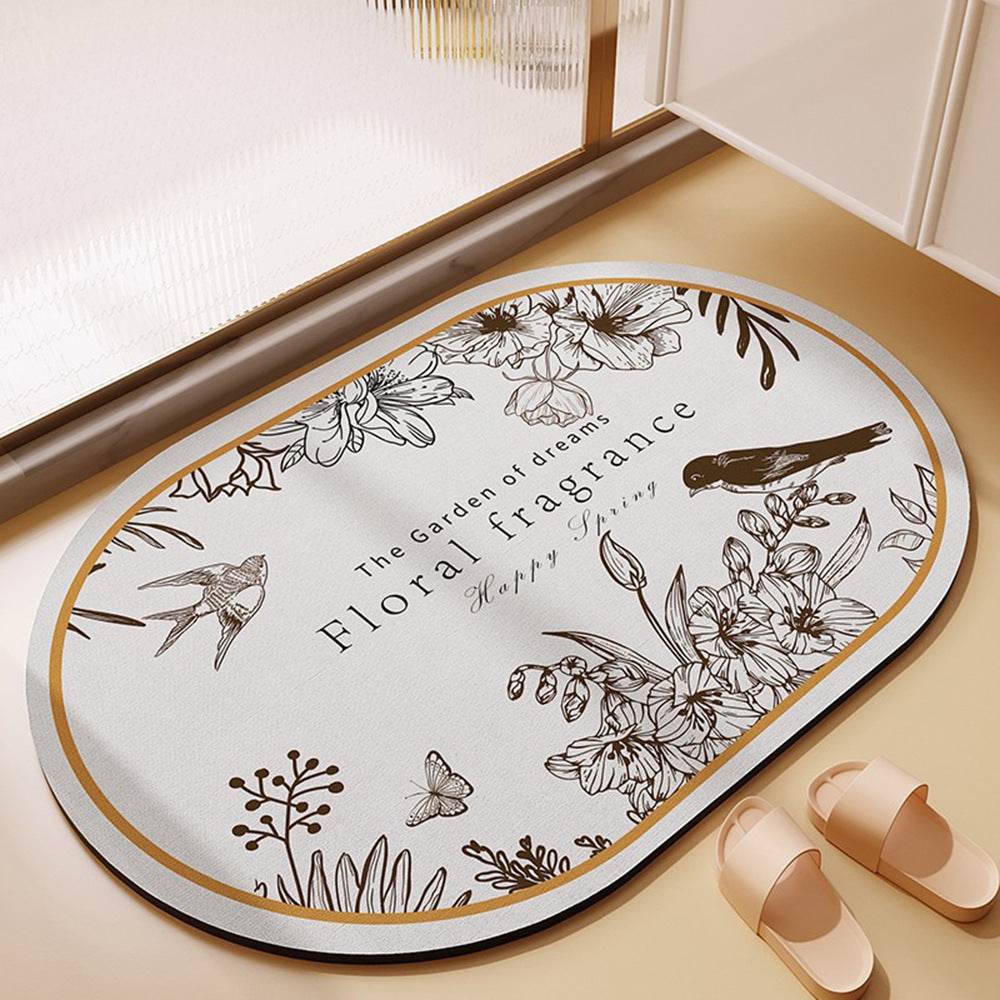 Bathroom Bathroom Diatomite Non-slip Absorbent Floor Mat - Mubimart