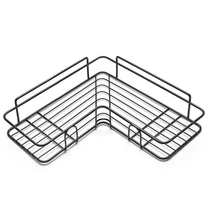 Bathroom Shelf Corner Frame Shower Wrought Iron Kitchen Accessories Storage Rack Holder Bathroom Shelves Bathroom Equipment - Mubimart