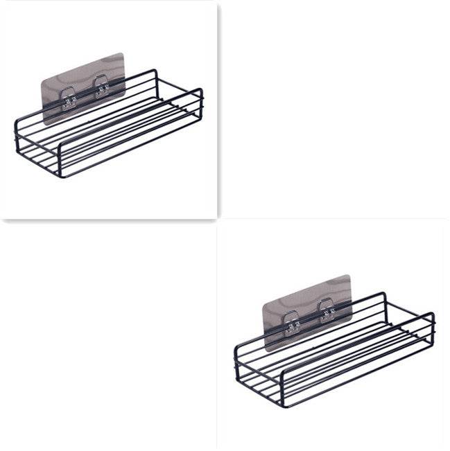 Bathroom Shelf Corner Frame Shower Wrought Iron Kitchen Accessories Storage Rack Holder Bathroom Shelves Bathroom Equipment - Mubimart