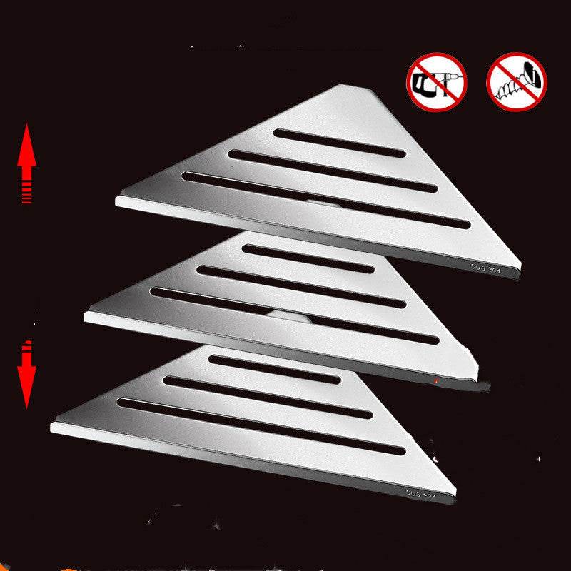 Bathroom Stainless Steel Shower Gel Shelf Free Perforation On Bathroom Wall - Mubimart