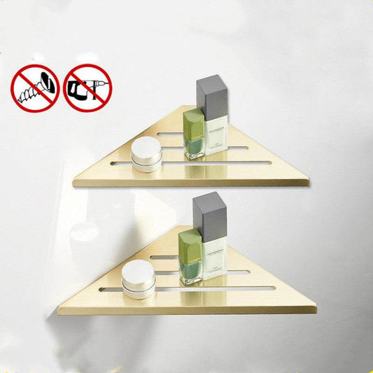 Bathroom Stainless Steel Shower Gel Shelf Free Perforation On Bathroom Wall - Mubimart