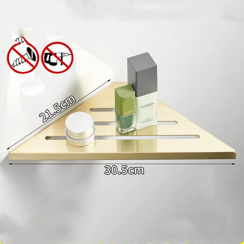 Bathroom Stainless Steel Shower Gel Shelf Free Perforation On Bathroom Wall - Mubimart
