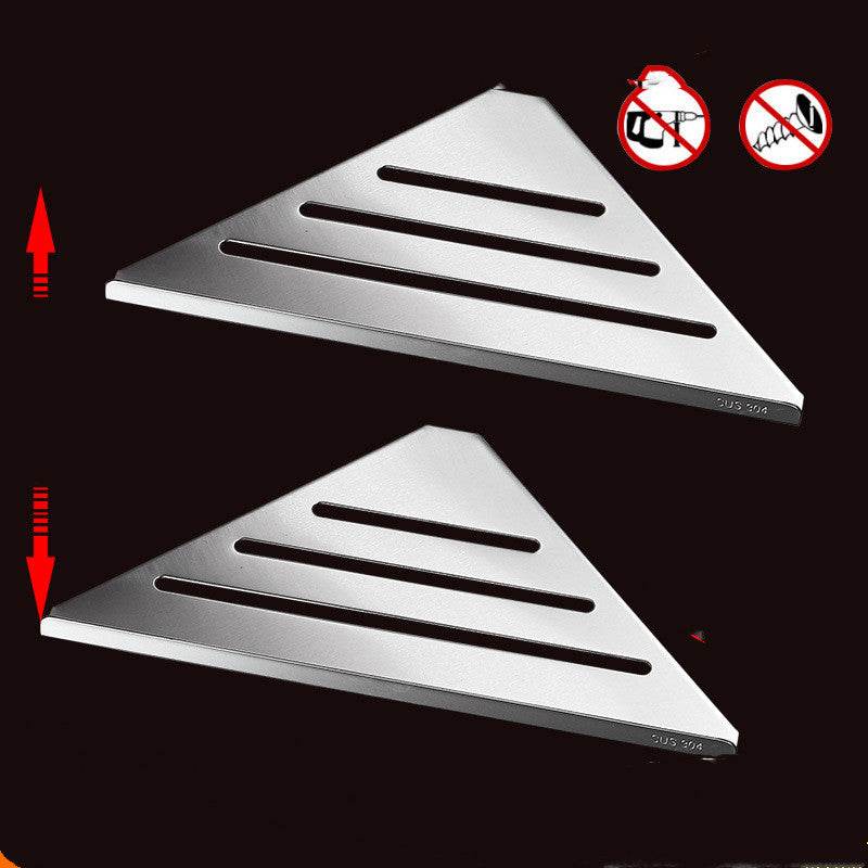Bathroom Stainless Steel Shower Gel Shelf Free Perforation On Bathroom Wall - Mubimart