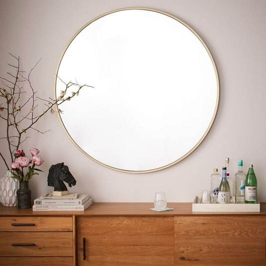 Bathroom wall bathroom mirror wall hanging decorative mirror - Mubimart