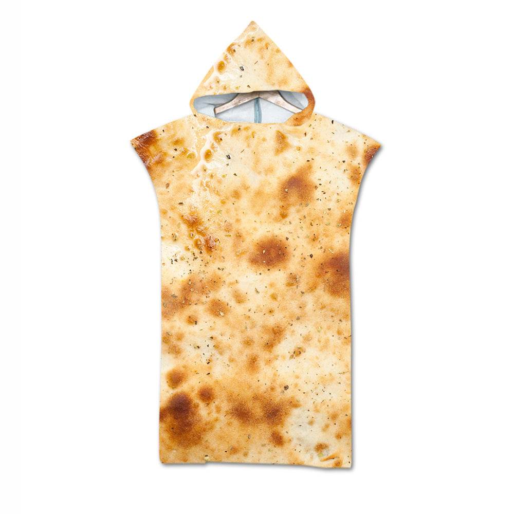 Beach Towel Cloak Cloak Geometric Print Hooded Bath Towel - Mubimart