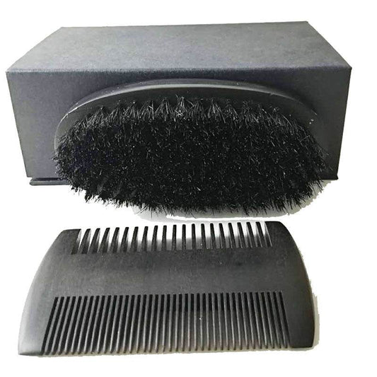 Beard Brush, Bristles, Beard Brush, Wooden Beard Brush, Beard Brush, Double-sided Brush Set - Mubimart