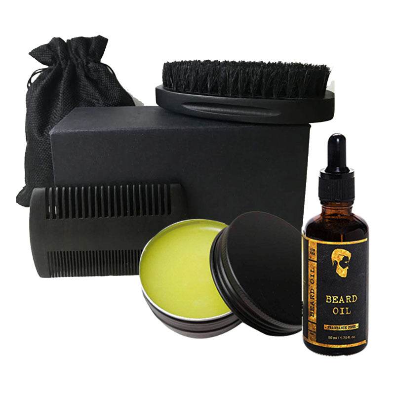 Beard Brush, Bristles, Beard Brush, Wooden Beard Brush, Beard Brush, Double-sided Brush Set - Mubimart