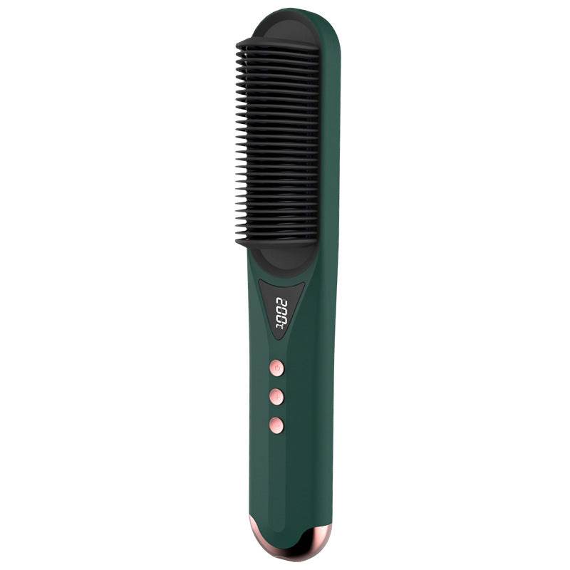 Beard Comb Beard Hair Straightener Brush Hot Comb Curling Iron - Mubimart