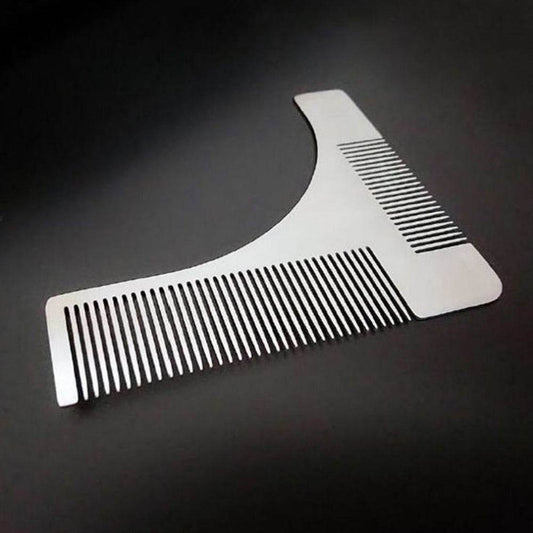 Beard Styling Template Grooming Tool Beard Brush Stainless Steel - Mubimart