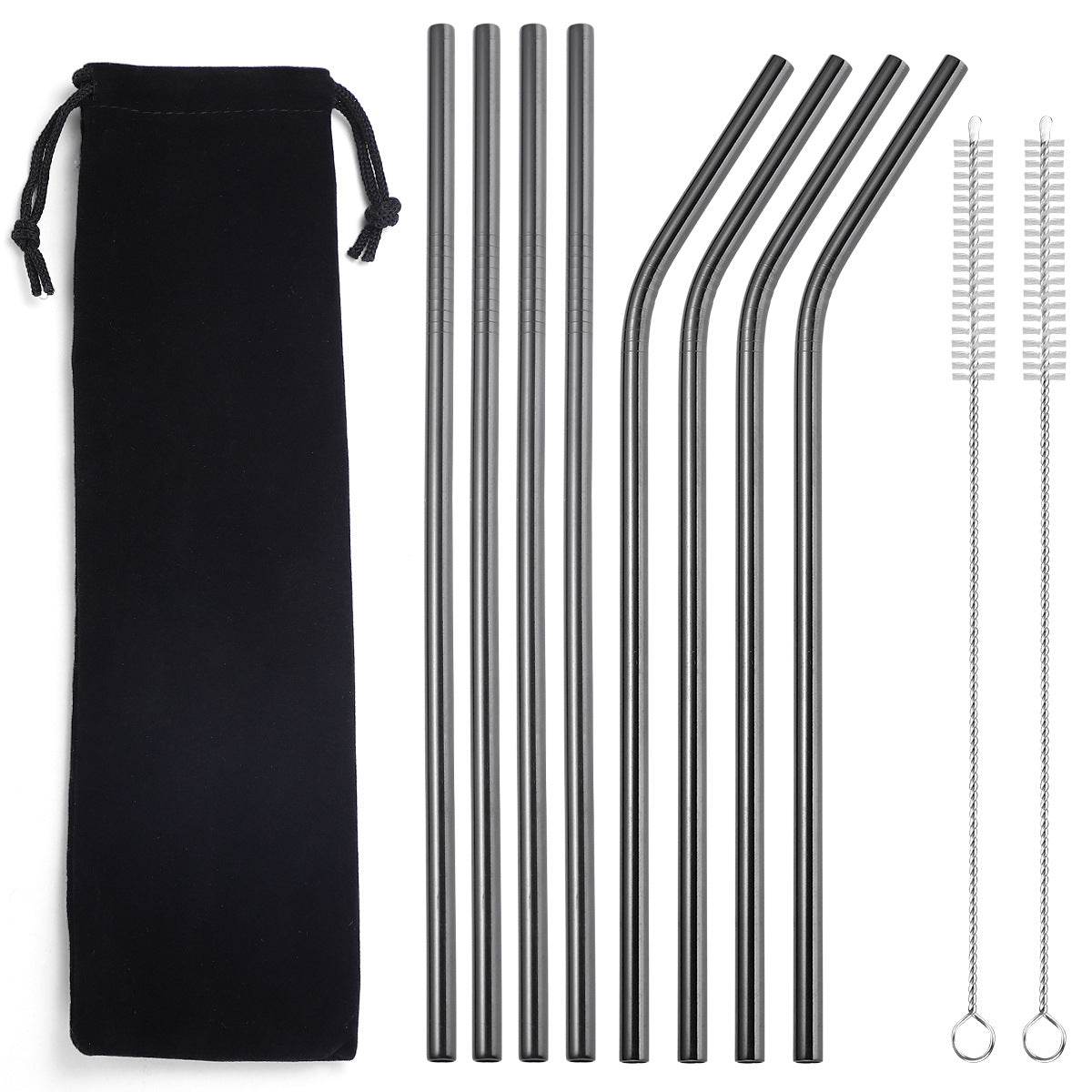 Beverage Milk Tea Metal Straws 8 Combo Set - Mubimart