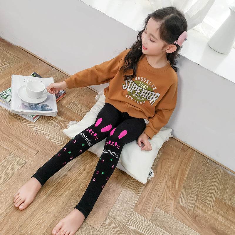Big Kids' Cotton Stretch Leggings - Mubimart