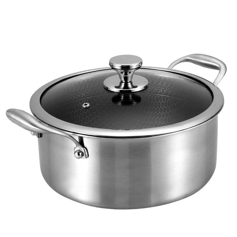 Binaural 304 Stainless Steel Soup Pot Non-coated Non-stick Pan - Mubimart