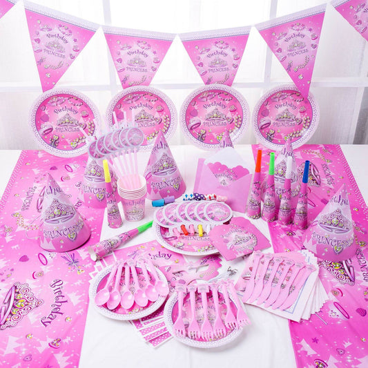 Birthday Party Supplies Birthday Disposable Tableware Dream Girl Theme Suit Prom Decoration Supplies - Mubimart
