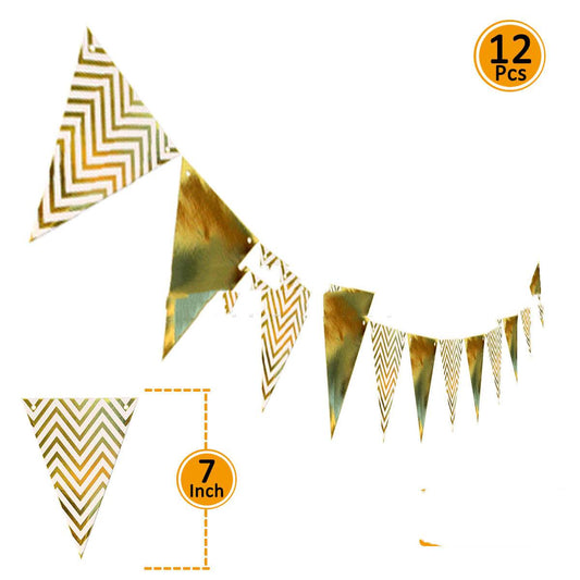 Birthday Party Supplies Paper Decoration Pull Flag Banner - Mubimart