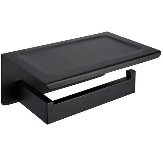 Black-304-Stainless-Steel-Toilet-Cell-Phone-Paper-Towel-Holder-Mubimart-8740 - Mubimart